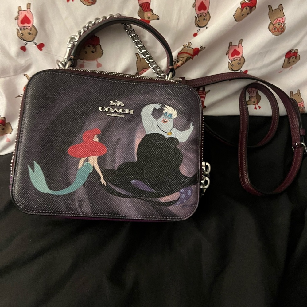 NWT Coach DISNEY VILLAINS Ursula LITTLE MERMAID Box Crossbody Leather PURSE BAG